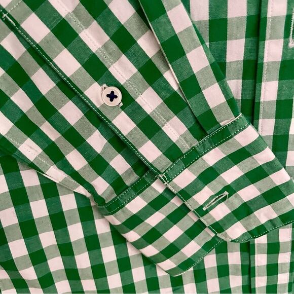 J.Crew Kelley Green and White Checked Shirt - Picture 8 of 9
